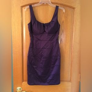 Bisou Bisou sleeveless dress, plum, sz 4